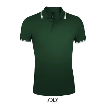 Φωτογραφία από μπροστά από Pasadena Men 3XL - Ανδρικό πόλο πικέ σε χρώμα Forest Green-White