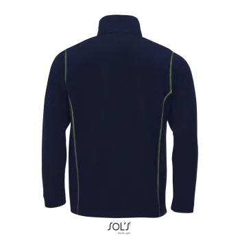 Φωτογραφία από πίσω από Nova Men - Ανδρική ζακέτα fleece σε χρώμα Navy-Apple Green