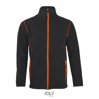 Φωτογραφία από μπροστά από Nova Men 3XL - Ανδρική ζακέτα fleece σε χρώμα Charcoal Grey-Orange