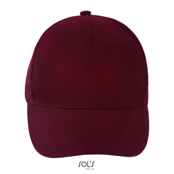 Φωτογραφία από μπροστά από Long Beach - Πεντάφυλλο καπέλο τζόκεϊ σε χρώμα Burgundy