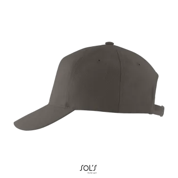 Φωτογραφία από πίσω από Long Beach - Πεντάφυλλο καπέλο τζόκεϊ σε χρώμα Carbon Grey