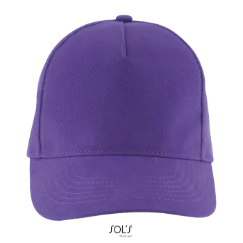 Φωτογραφία από μπροστά από Long Beach - Πεντάφυλλο καπέλο τζόκεϊ σε χρώμα Dark Purple