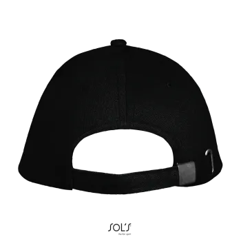 Φωτογραφία από πίσω από Long Beach - Πεντάφυλλο καπέλο τζόκεϊ σε χρώμα Black-Red