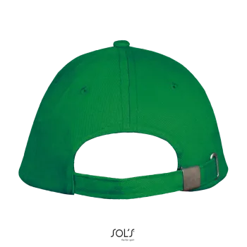 Φωτογραφία από πίσω από Long Beach - Πεντάφυλλο καπέλο τζόκεϊ σε χρώμα Kelly Green-White