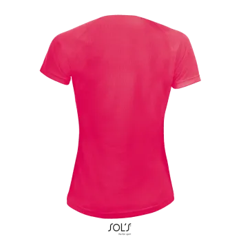 Φωτογραφία από πίσω από Sporty Women - Γυναικείο αθλητικό T-Shirt σε χρώμα Neon Coral