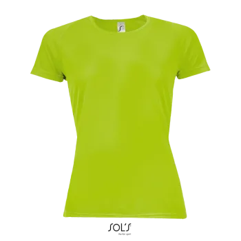 Φωτογραφία από μπροστά από Sporty Women - Γυναικείο αθλητικό T-Shirt σε χρώμα Neon Green