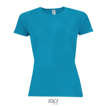Φωτογραφία από μπροστά από Sporty Women - Γυναικείο αθλητικό T-Shirt σε χρώμα Aqua