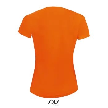 Φωτογραφία από πίσω από Sporty Women - Γυναικείο αθλητικό T-Shirt σε χρώμα Neon Orange