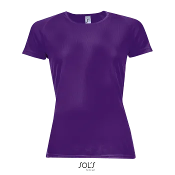 Φωτογραφία από μπροστά από Sporty Women - Γυναικείο αθλητικό T-Shirt σε χρώμα Dark Purple