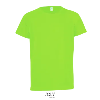 Φωτογραφία από μπροστά από Sporty Kids - Παιδικό αθλητκό T-Shirt σε χρώμα Neon Green