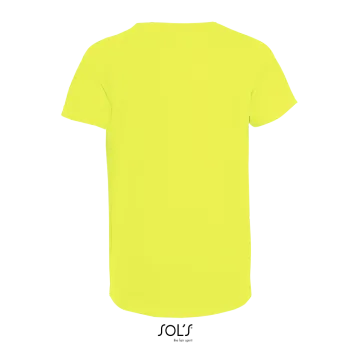 Φωτογραφία από πίσω από Sporty Kids - Παιδικό αθλητκό T-Shirt σε χρώμα Neon Yellow