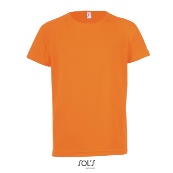 Φωτογραφία από μπροστά από Sporty Kids - Παιδικό αθλητκό T-Shirt σε χρώμα Neon Orange