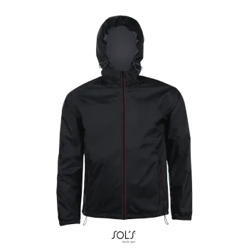 Φωτογραφία από μπροστά από Skate 3XL - Unisex αντιανεμικό με επένδυση δίχτυ σε χρώμα Black-Dark Grey