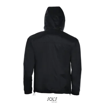 Φωτογραφία από πίσω από Skate 3XL - Unisex αντιανεμικό με επένδυση δίχτυ σε χρώμα Black-Dark Grey