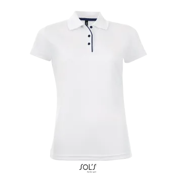 Φωτογραφία από μπροστά από Performer Women Λευκό - Γυναικείο αθλητικό πόλο σε χρώμα White