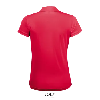 Φωτογραφία από πίσω από Performer Women - Γυναικείο αθλητικό πόλο σε χρώμα Neon Coral