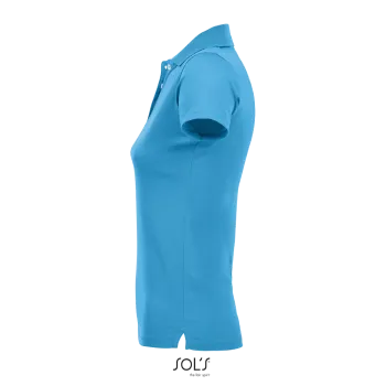 Φωτογραφία από πίσω από Performer Women - Γυναικείο αθλητικό πόλο σε χρώμα Aqua