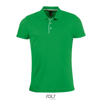 Φωτογραφία από μπροστά από Performer Men - Ανδρικό αθλητικό πόλο σε χρώμα Kelly Green