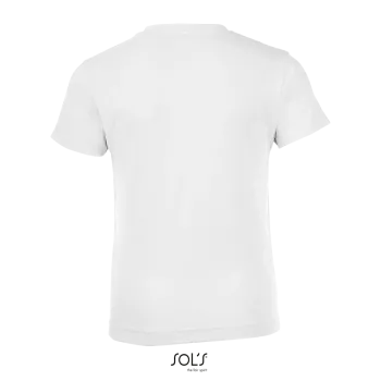 Φωτογραφία από πίσω από Regent Fit Kids Λευκό - Παιδικό T-shirt σε στενή γραμμή σε χρώμα White