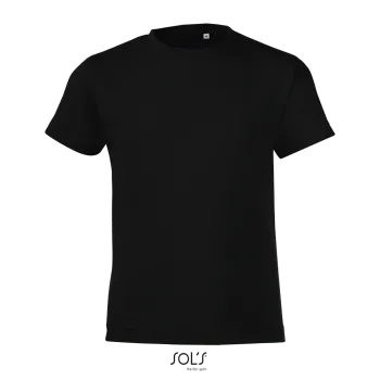 Φωτογραφία από μπροστά από Regent Fit Kids - Παιδικό T-shirt σε στενή γραμμή σε χρώμα Deep Black