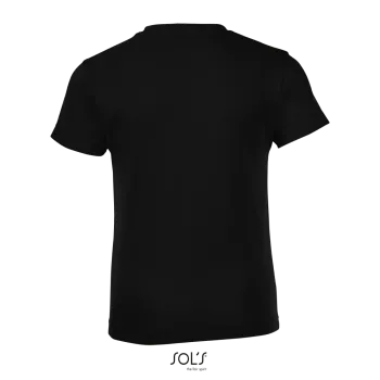 Φωτογραφία από πίσω από Regent Fit Kids - Παιδικό T-shirt σε στενή γραμμή σε χρώμα Deep Black