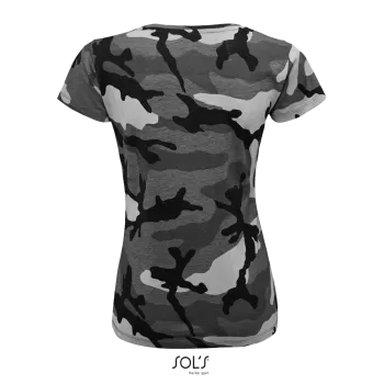 Φωτογραφία από πίσω από Camo Women - Γυναικείο T-shirt παραλλαγής σε χρώμα Grey Camo