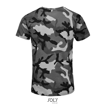 Φωτογραφία από πίσω από Camo Men - Ανδρικό T-shirt παραλλαγής σε χρώμα Grey Camo