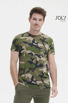 Φωτογραφία από Camo Men - Ανδρικό T-shirt παραλλαγής σε χρώμα Blue Camo