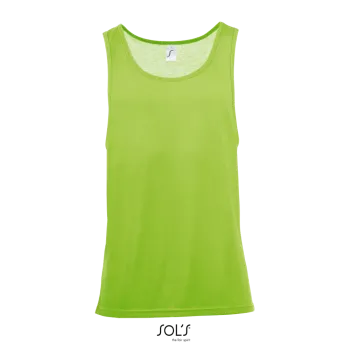 Φωτογραφία από μπροστά από Jamaica - Unisex αμάνικο μπλουζάκι σε χρώμα Neon Green