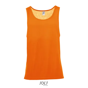 Φωτογραφία από μπροστά από Jamaica - Unisex αμάνικο μπλουζάκι σε χρώμα Neon Orange