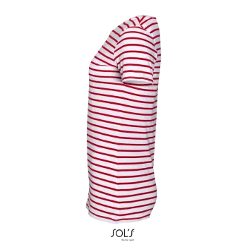 Φωτογραφία προφίλ από Miles Women - Γυναικείο ριγέ T-shirt σε χρώμα White-Red