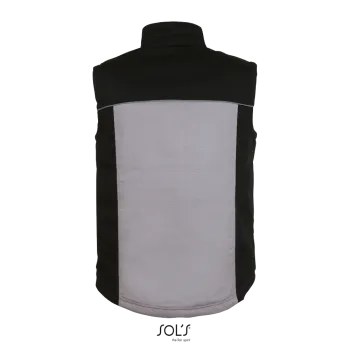 Φωτογραφία από πίσω από Mission Pro 3-5XL - Ανδρικό δίχρωμο γιλέκο εργασίας σε χρώμα Dark Grey-Black