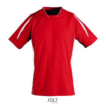 Φωτογραφία από μπροστά από Maracana 2 SSL - Unisex κοντομάνικη μπλούζα σε χρώμα Red-White