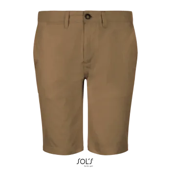 Φωτογραφία από μπροστά από Jasper (48-52) - Ανδρική βερμούδα chino σε χρώμα Chestnut