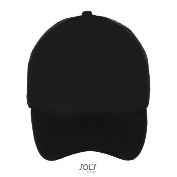 Φωτογραφία από μπροστά από Bubble - Πεντάφυλλο καπέλο με δίχτυ και σφουγγάρι σε χρώμα Black