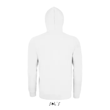 Φωτογραφία από πίσω από Stone Λευκό - Unisex ζακέτα φούτερ με κουκούλα σε χρώμα White