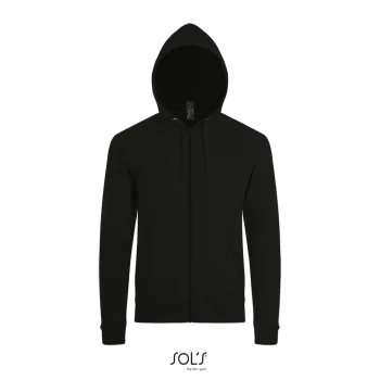 Φωτογραφία από μπροστά από Stone 3XL - Unisex ζακέτα φούτερ με κουκούλα σε χρώμα Black