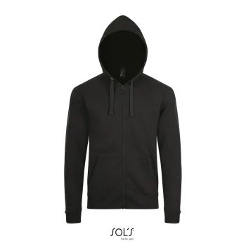 Φωτογραφία από μπροστά από Stone 3XL - Unisex ζακέτα φούτερ με κουκούλα σε χρώμα Charcoal Melange