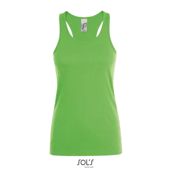 Φωτογραφία από μπροστά από Justin Women - Γυναικείο αμάνικο μπλουζάκι σε χρώμα Lime New