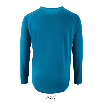 Φωτογραφία από πίσω από Sporty LSL Men 3XL - Ανδρικό μακρυμάνικο αθλητικό Τ-shirt σε χρώμα Aqua