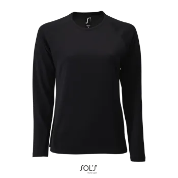 Φωτογραφία από μπροστά από Sporty LSL Women - Γυναικείο μακρυμάνικο αθλητικό Τ-shirt σε χρώμα Black