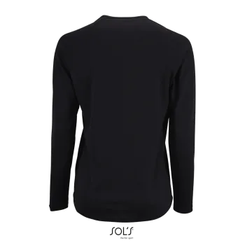 Φωτογραφία από πίσω από Sporty LSL Women - Γυναικείο μακρυμάνικο αθλητικό Τ-shirt σε χρώμα Black