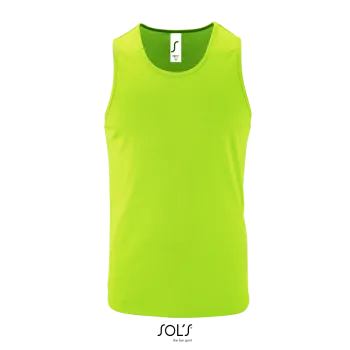 Φωτογραφία από μπροστά από Sporty TT Men 3XL - Ανδρικό αμάνικο αθλητικό μπλουζάκι σε χρώμα Neon Green