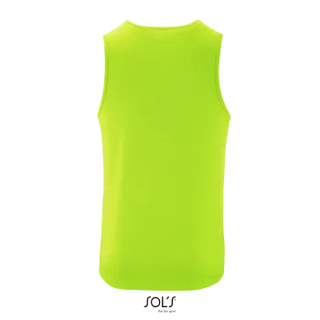 Φωτογραφία από πίσω από Sporty TT Men 3XL - Ανδρικό αμάνικο αθλητικό μπλουζάκι σε χρώμα Neon Green