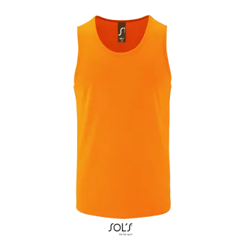 Φωτογραφία από μπροστά από Sporty TT Men 3XL - Ανδρικό αμάνικο αθλητικό μπλουζάκι σε χρώμα Neon Orange