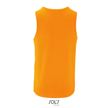 Φωτογραφία από πίσω από Sporty TT Men 3XL - Ανδρικό αμάνικο αθλητικό μπλουζάκι σε χρώμα Neon Orange