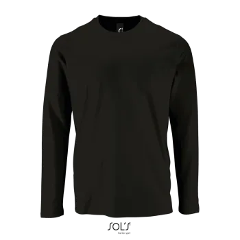 Φωτογραφία από μπροστά από Imperial LSL Men 3-4XL - Ανδρικό μακρυμάνικο T-shirt σε χρώμα Deep Black