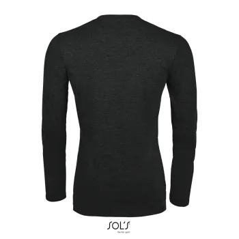 Φωτογραφία από πίσω από Imperial LSL Men 3-4XL - Ανδρικό μακρυμάνικο T-shirt σε χρώμα Charcoal Melange