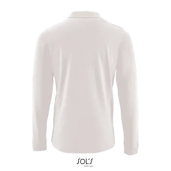 Φωτογραφία από πίσω από Perfect LSL Men Λευκό 4XL - Ανδρικό μακρυμάνικο πόλο πικέ σε χρώμα White