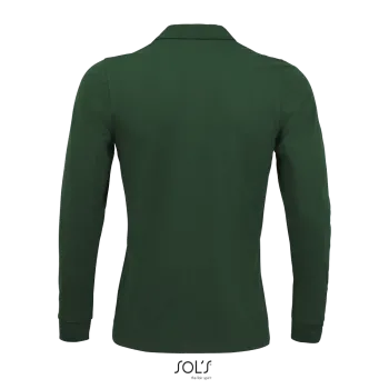 Φωτογραφία από πίσω από Perfect LSL Men 4XL - Ανδρικό μακρυμάνικο πόλο πικέ σε χρώμα Bottle Green